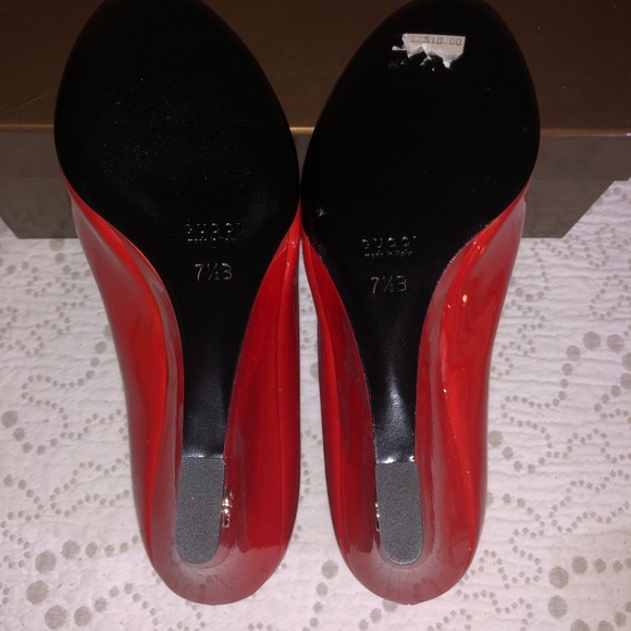 New Gucci wedge in patent red leather 7.5B - Picture 7 of 9